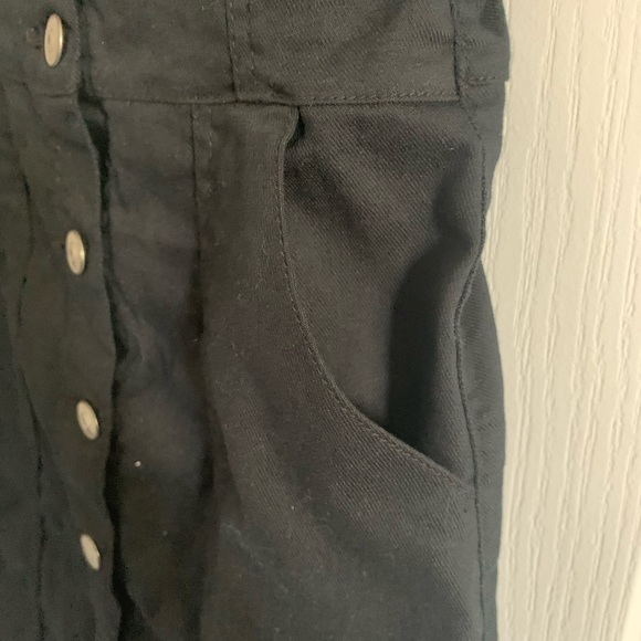 Black Button Up Dress with Pockets! - Picture 2 of 3